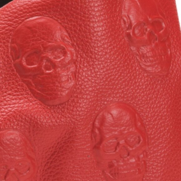 IO PELLE Made In Italy Leather Multi Skull Hobo - Picture 2 of 5